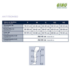 Meia 3/4 Antitrombo Sigvaris compressão 18-23mmHg