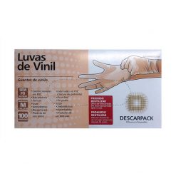 Luvas de Vinil sem pó Descarpack Tam. M