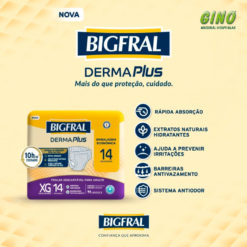 Fralda Bigfral Derma Plus Tamanho Xg