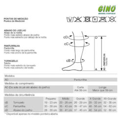 Meia Venosan Comfortline Cotton c/ Zíper 3/4 20-30mmHg